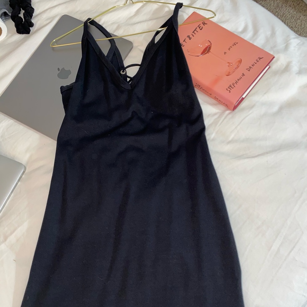 Black cotton dress